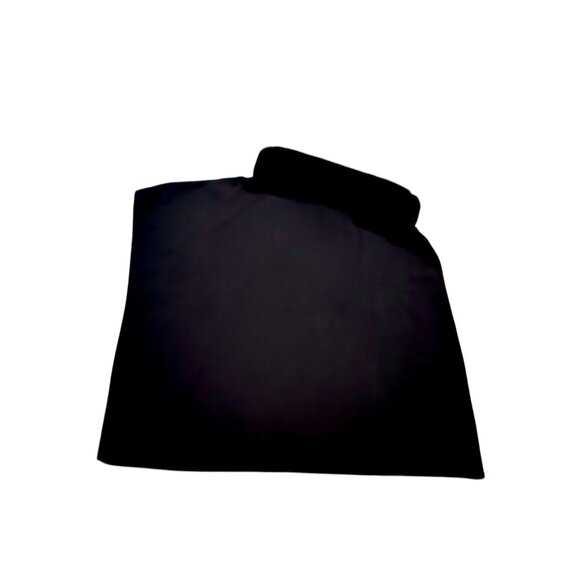 Talbots Black Faux Fur Trim Asymmetrical Hem Cape Poncho Women XS/S NWT - Picture 4 of 12